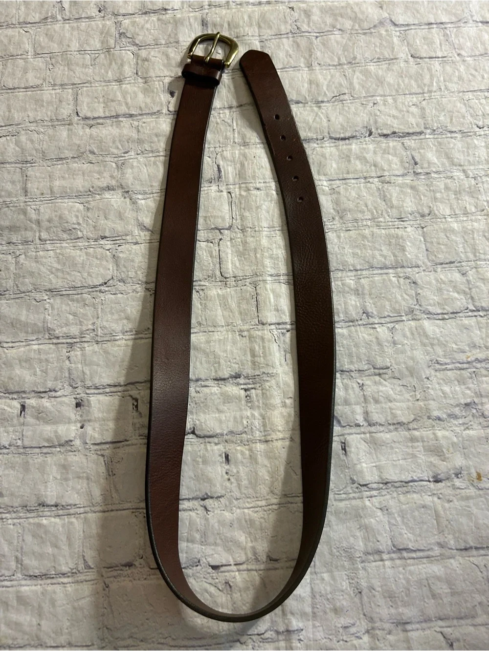 EDDIE BAUER VTG BROWN GOLD TONE BUCKLE XL & BROWN LEATHER GOLD TONE BUCKLE 42
